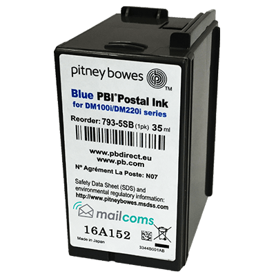 Pitney Bowes DM110i Ink Cartridge - Original SMART BLUE Ink