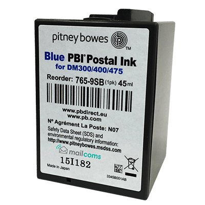 Pitney Bowes DM300M & DM400M Ink Cartridge - Original SMART BLUE Ink